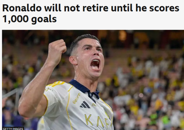 十大配资排行 剑指千球！40岁C罗：打进1000球前不会退役 目前距纪录还差43球